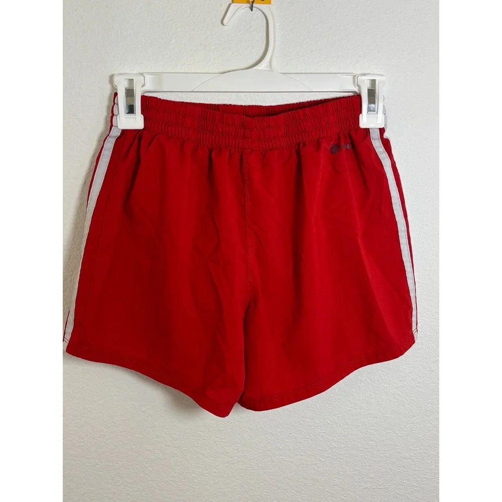 Adidas Kids Boys Red White 3-Stripe Athletic Running Shorts Size XL 16